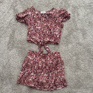Speechless Pink Floral Kids Casual Dress